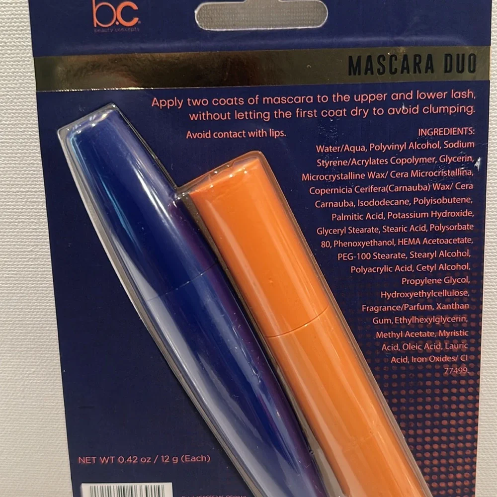 Beauty Concepts Duo Mascara Extreme Length 3X Volume and Lengthening Mascaras.